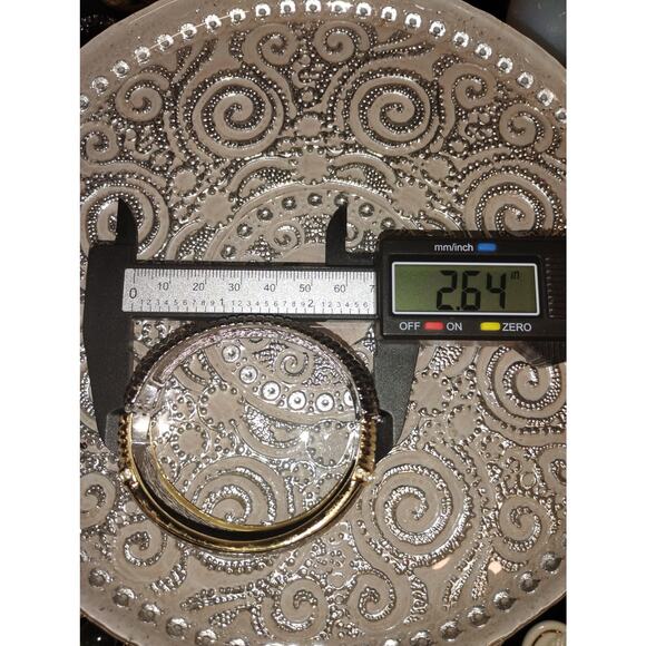 Vintage Christian Dior Gold & Silver Rhinestone Cuff - Picture 8 of 8